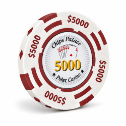 Jeton de poker "CHIPS PALACE 5000" – en clay composite avec insert métal – 14g – en vente à l'unité