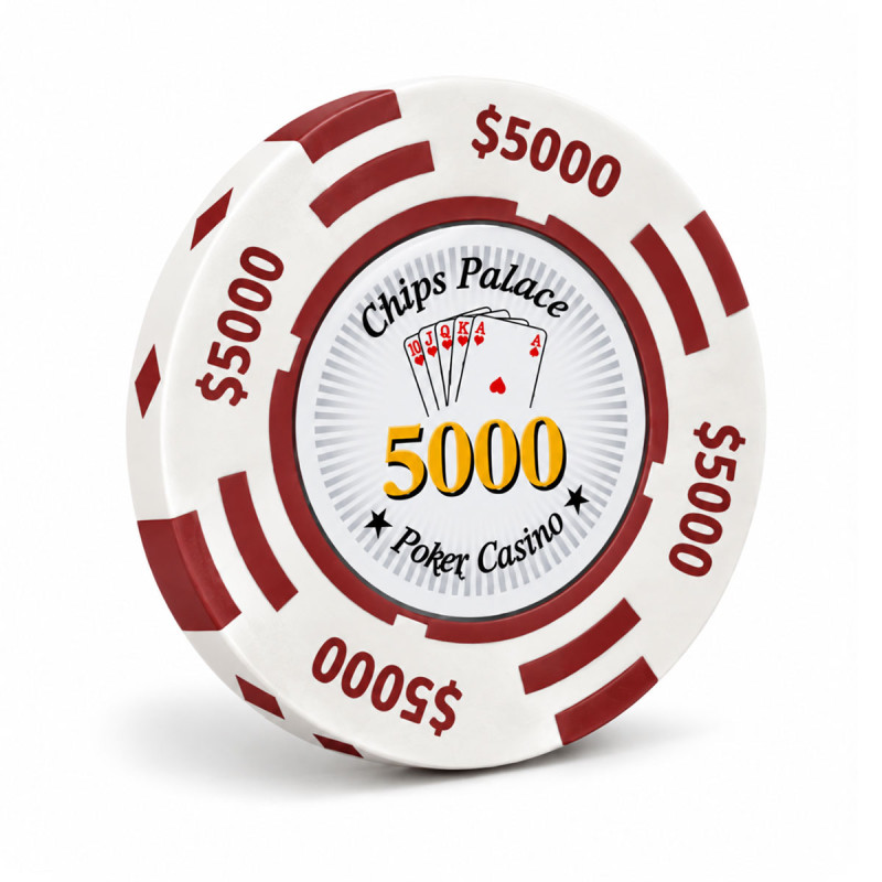 Poker chip "CHIPS PALACE 5000" - made of clay composite with metal insert - 14g - sold individually