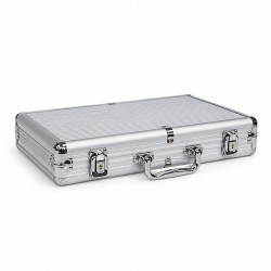 Mallette de rangement "ALU 300" pour 300 jetons de poker – imitation aluminium - Fond Plastique
