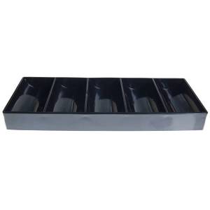 Scaffale porta chips "ECO" per 100 chips da poker - in ABS - 5 x 20 chips da poker - senza coperchio