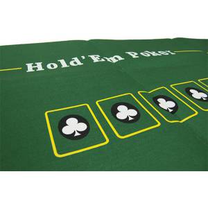 Poker speelmat Hold'Em Poker - 180x90 cm - van vilt