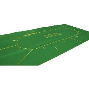 Tappeto da poker Texas Hold'Em in feltro - spazio per il flop - 180x90 cm