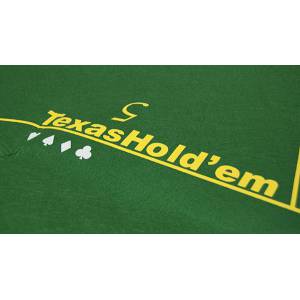 Pokerowa mata z filcu Texas Hold'Em - miejsce na flop - 180x90 cm