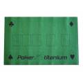 Tapis de Poker TITANIUM en feutre vert – 40x60 cm – avec emplacements pour le flop