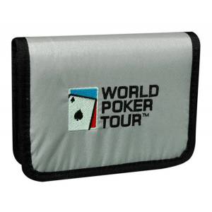 Pochette de rangement WPT pour 2 jeux de poker - 2 jeux de cartes WPT inclus