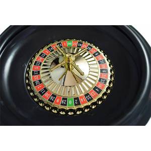 Set for Roulette 0 and 00 - 40 cm diameter - with mat, chips, playing cards, and balls.