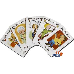 Jogo das 7 famílias: Lazer - jogo com 42 cartas de papelão plastificado - 7 famílias de 6 cartas.