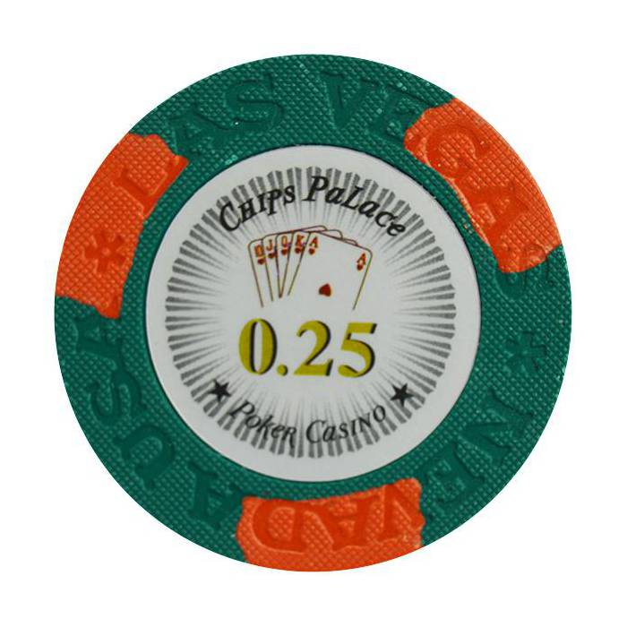Jeton de poker LAS VEGAS - en clay composite avec insert métal - 14g – en vente à l'unité