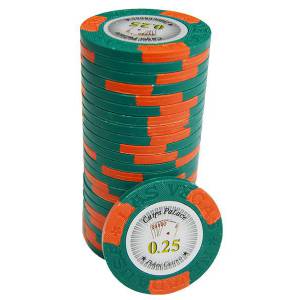 Jeton de poker "LAS VEGAS 0.25" - en clay composite avec insert métal - 14g – en vente à l'unité