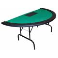 Table de poker NEVADA Black Jack unie pliante verte -  avec rack de rangement pour jeton