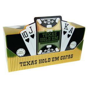 Cartouche COPAG Gold – 12 Jeux de 54 cartes 100% plastique – format poker – 2 index jumbo