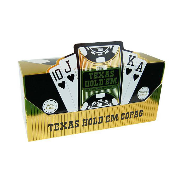 Cartouche COPAG Gold – 12 Jeux de 54 cartes 100% plastique – format poker – 2 index jumbo