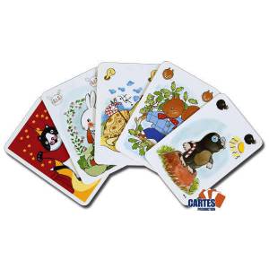 Mistigri Piatnik - Set of 31 laminated cardboard playing cards - 100 x 65 mm.