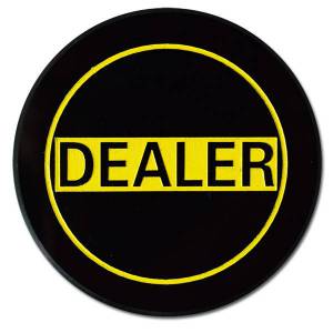 Botão de concessionária "PRETO E AMARELO" - 73x19mm - em acrílico