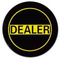 "BLACK AND YELLOW" Dealer Button - 73x19mm - made of acrylic