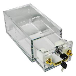 "ACRY" Storage Box - acrylic - 8 games - metal handle - lock closure.