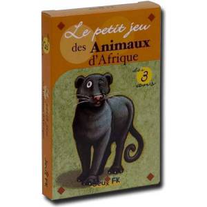 Jeu de Mémoire : Le petit jeu des Animaux d'Afrique - jeu de 32 cartes cartonnées plastifiées - 100 x 65