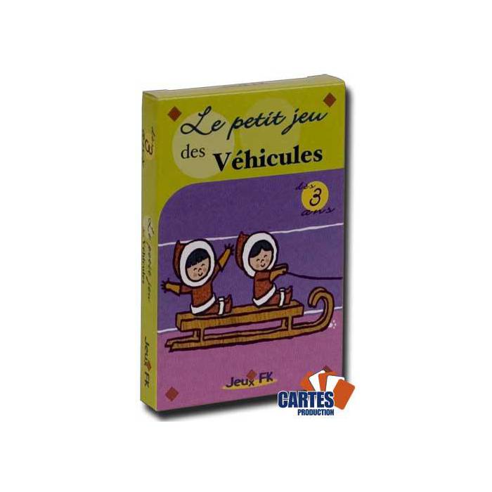 Le petit jeu des Véhicules - jeu de 32 cartes cartonnées plastifiées - convient aussi comme jeu de mariage ou mémo – 100 x 65