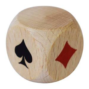 Wooden Belote Trump Dice