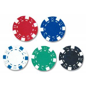 "Poker Chip Set 'DICE' - 500 pieces - made of ABS plastic with a 11.5g metal insert - includes 2 decks of cards and accessories.