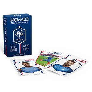 Duo pack FFF - Cartas oficiais da Seleção Francesa de Futebol - Grimaud - baralho de 54 cartas em cartão plástificado.