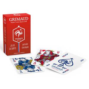 Duo pack FFF - Cartas oficiales del Equipo de Francia de Fútbol - Grimaud - juego de 54 cartas plastificadas