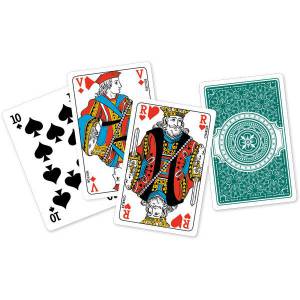 Grimaud Expert Belote - jeu de 32 cartes cartonnées plastifiées - format bridge – 4 index standards