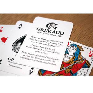 Grimaud Expert Belote - 32-card game with plastic-coated cardboard - bridge size - 4 standard indexes.