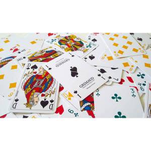 Grimaud Expert Bridge symétrique - jeu de 54 cartes cartonnées plastifiées – 4 couleur – 4 index standards