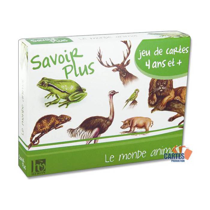 Jeu des 7 familles : Le monde animal - jeu de 42 cartes cartonnées plastifiées - 7 familles de 6 cartes