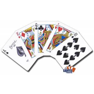 Bicycle "RIDER BACK" Standard - Set of 56 plastic-coated canvas cards - poker size - 2 standard indexes.