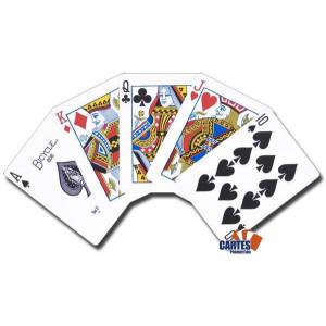 Bicycle "RIDER BACK" Standard - Jeu de 56 cartes toilées plastifiées – format poker – 2 index standards