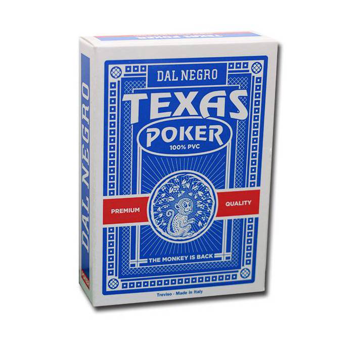 Dal Negro "TEXAS POKER MONKEY" - Set of 54 100% plastic cards - poker size - with 2 jumbo indexes.