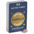 Juego de RUMMY Grimaud "SPECIAL CERCLE" Extrafinas rojas - Juego de 54 cartas plastificadas de cartón - formato bridge