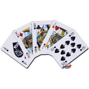Duo pack NTP Bianco – 2 Jeux de 54 cartes 100% plastique – format poker XL – 4 index standards