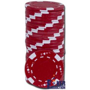 Jetons de poker JAA - en ABS avec insert métallique – rouleau de 25 jetons - 11