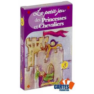 Le petit jeu des Princesses et Chevaliers - jeu de 32 cartes cartonnées plastifiées -100 x 65 mm