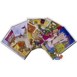 Le petit jeu des Princesses et Chevaliers - jeu de 32 cartes cartonnées plastifiées -100 x 65 mm