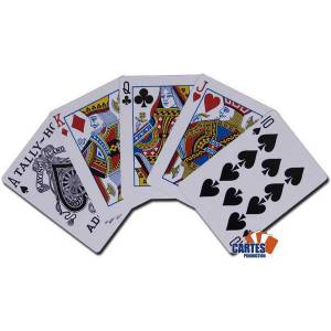 TALLY HO "N°9" - Gioco di carte con 56 carte plastificate in tela - formato poker - 2 indici standard.