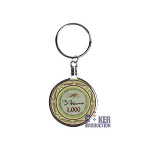 Sleutelhanger met een jetonhouder voor een pokerchip van 40 mm. 