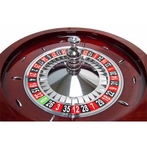 Roulette française GÉANTE en acajou - Simple 0 – 80cm - en précommande