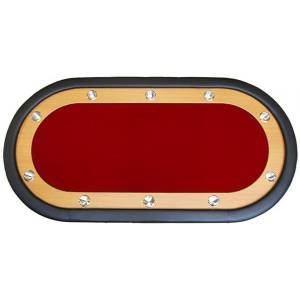 Pokertafel "NEVADA GROEN" - inklapbare poten - rail - 10 spelers - microvezel stoftafelkleed - kunstleren randen