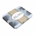 Plaque de poker JUMBO personnalisée en céramique - 70mm x 100mm - recto verso