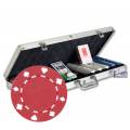 Pokerset met 500 "SUITED" chips - gemaakt van ABS plastic met een metalen inleg van 11,5g - inclusief 2 speelkaartspellen en acc