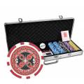 500 ULTIMATE POKER CHIPS set - made of ABS, with a metal insert of 11.5g - includes 2 decks of cards and accessories.