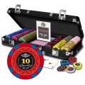 Caja de fichas de póker "ROYAL" de 300 piezas - hecha de polipropileno - 11,5 g - viene con 2 juegos de cartas y accesorios.