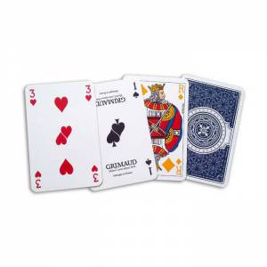 Grimaud Expert Bridge symétrique - jeu de 54 cartes cartonnées plastifiées – 4 couleur – 4 index standards