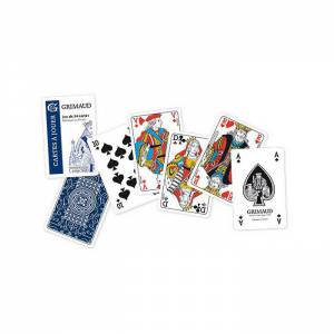 ¿Jugamos al póker? - cofre Grimaud Origine - 1 juego de 54 cartas de cartón plastificado - fichas pequeñas
