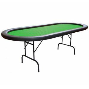 Table de poker ovale pliante BELLINI – tapis rouge Suited Speed Cloth - dix joueurs