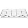 CLASSIC Storage Rack for 100 poker chips - made of acrylic - 5 x 20 poker chips - without cover